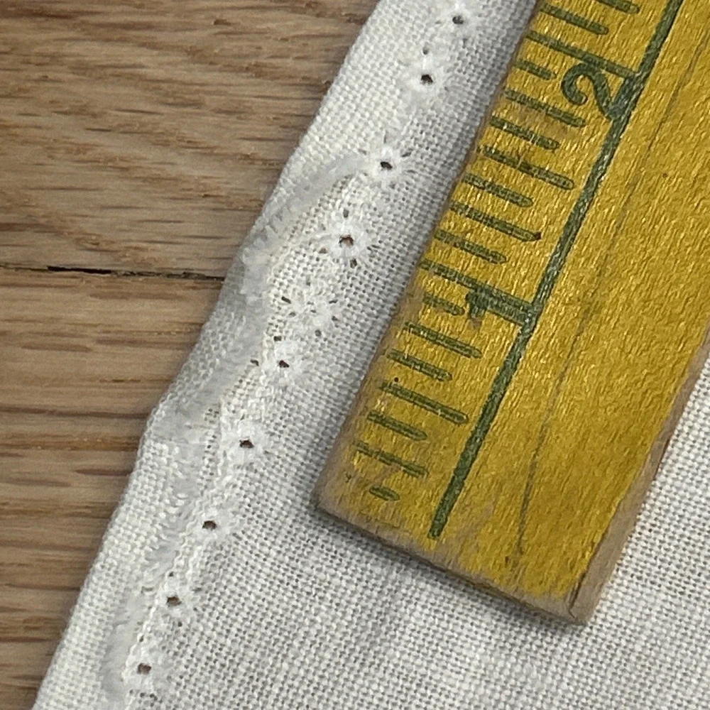 Vintage Linen Tablecloth 42x42 Cornucopia Fruit Harvest Hand Hemstitched Border